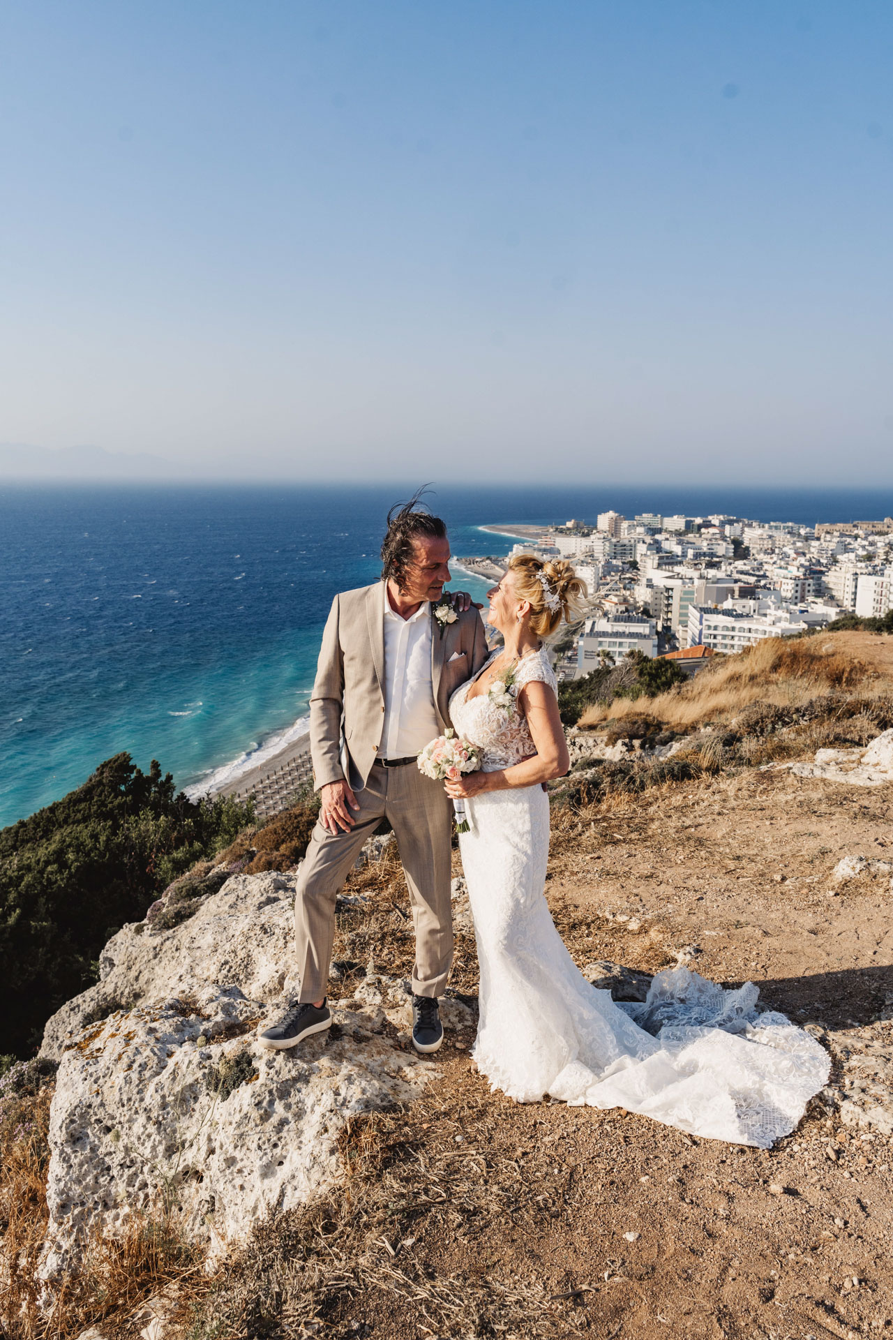 Hochzeit auf Rhodos Paarshooting Hochzeitsbegleitung Hochzeitsfotografen Destination Wedding